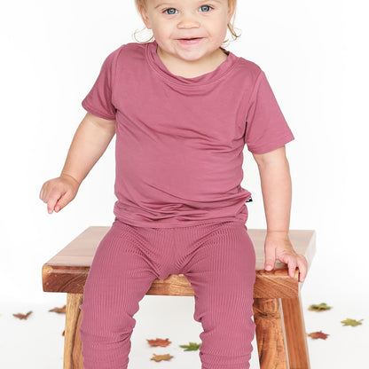 BAMBOO BASIC TEE - Mauve - Tenth &amp; Pine - basic tee - 0/6m