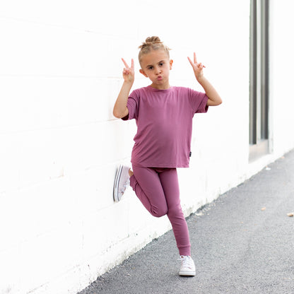 BAMBOO BASIC TEE - Mauve - Tenth &amp; Pine - basic tee - 0/6m