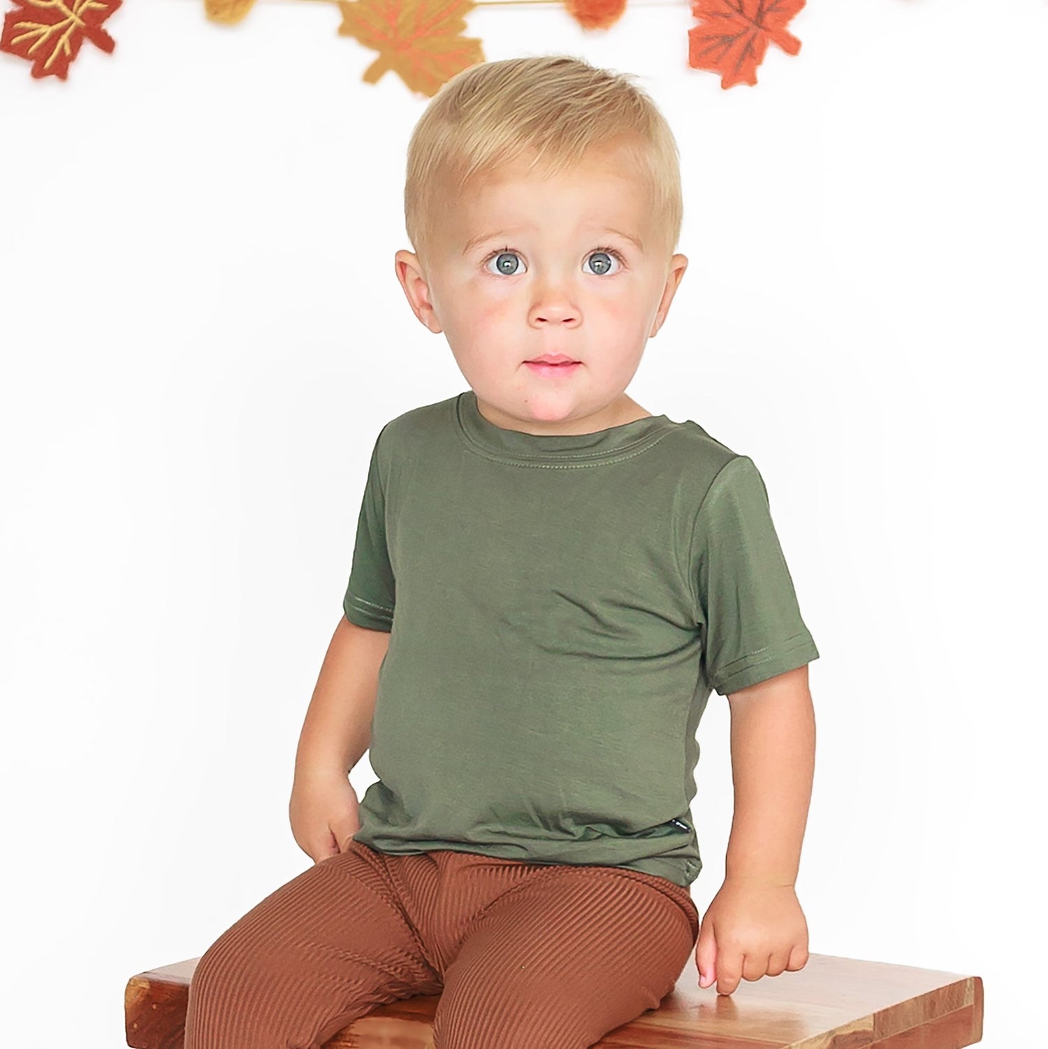 BAMBOO BASIC TEE - Moss - Tenth &amp; Pine - basic tee - 0/6m