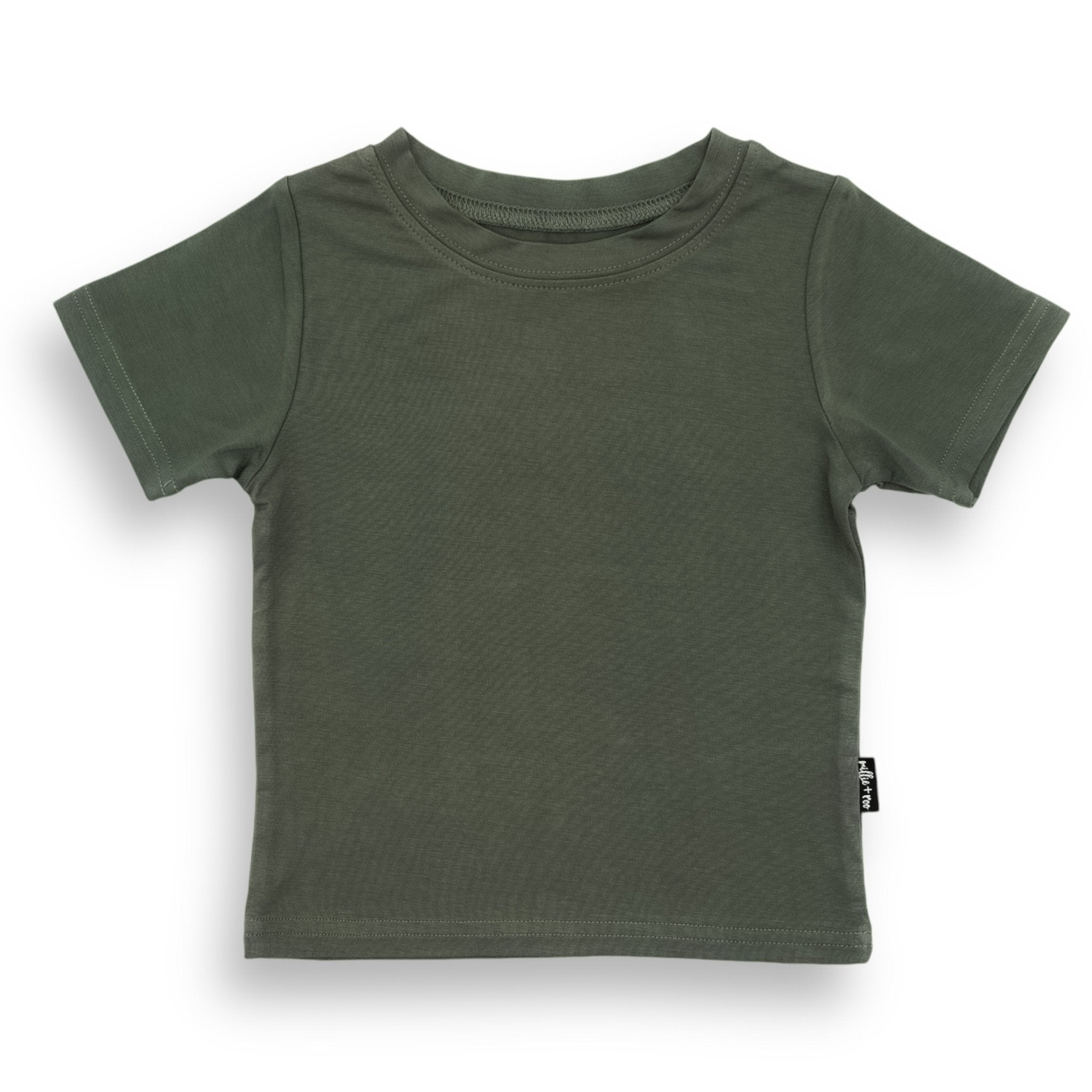 BAMBOO BASIC TEE - Moss - Tenth &amp; Pine - basic tee - 0/6m