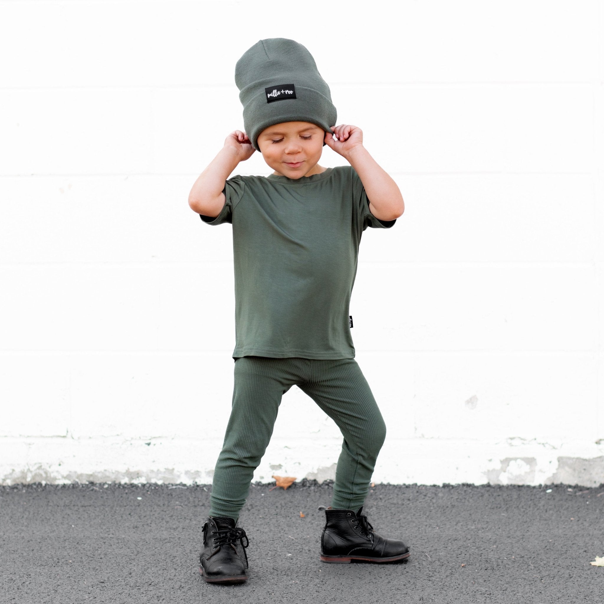 BAMBOO BASIC TEE - Moss - Tenth &amp; Pine - basic tee - 0/6m