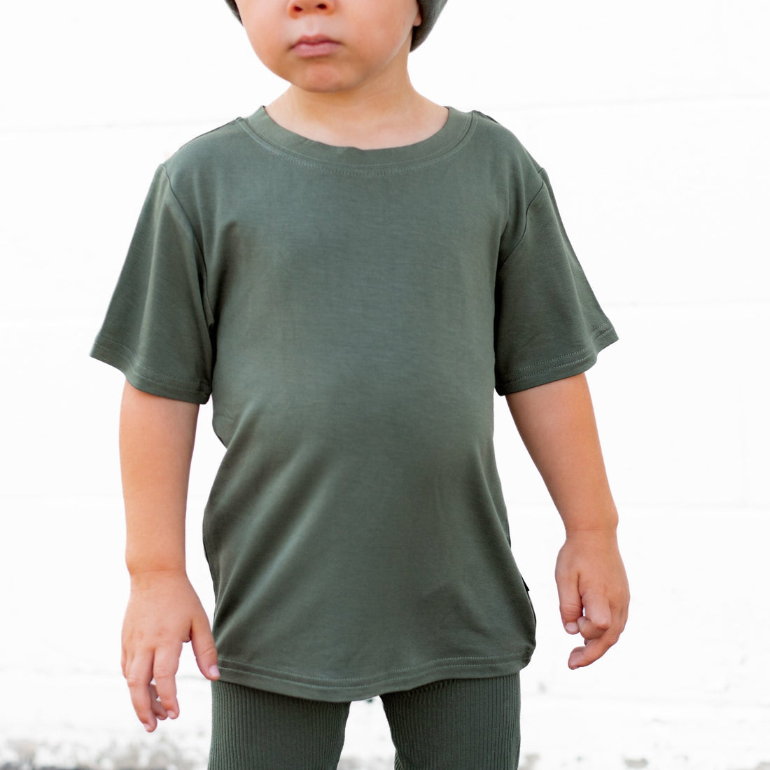 BAMBOO BASIC TEE - Moss - Tenth &amp; Pine - basic tee - 0/6m