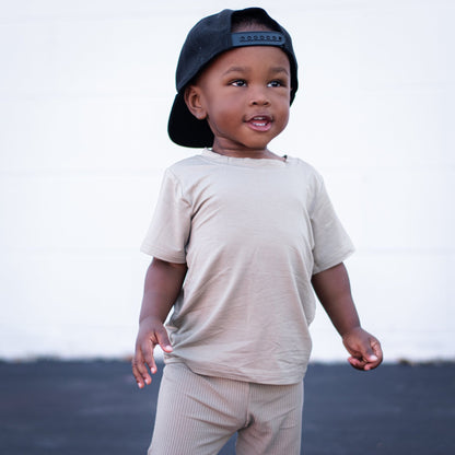 BAMBOO BASIC TEE - Mushroom - Tenth &amp; Pine - basic tee - 0/6m