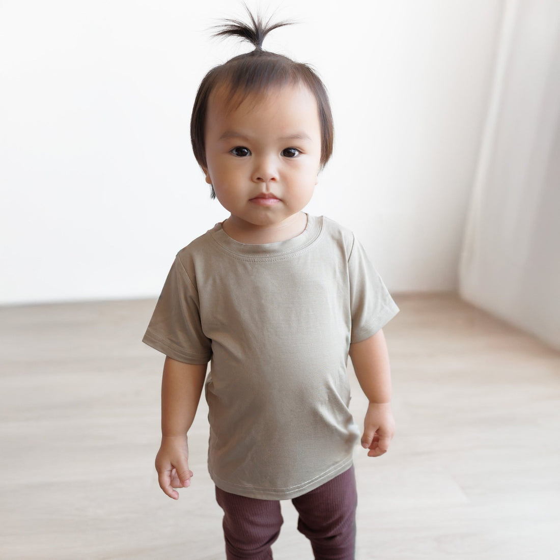 BAMBOO BASIC TEE - Mushroom - Tenth & Pine - basic tee - 0/6m