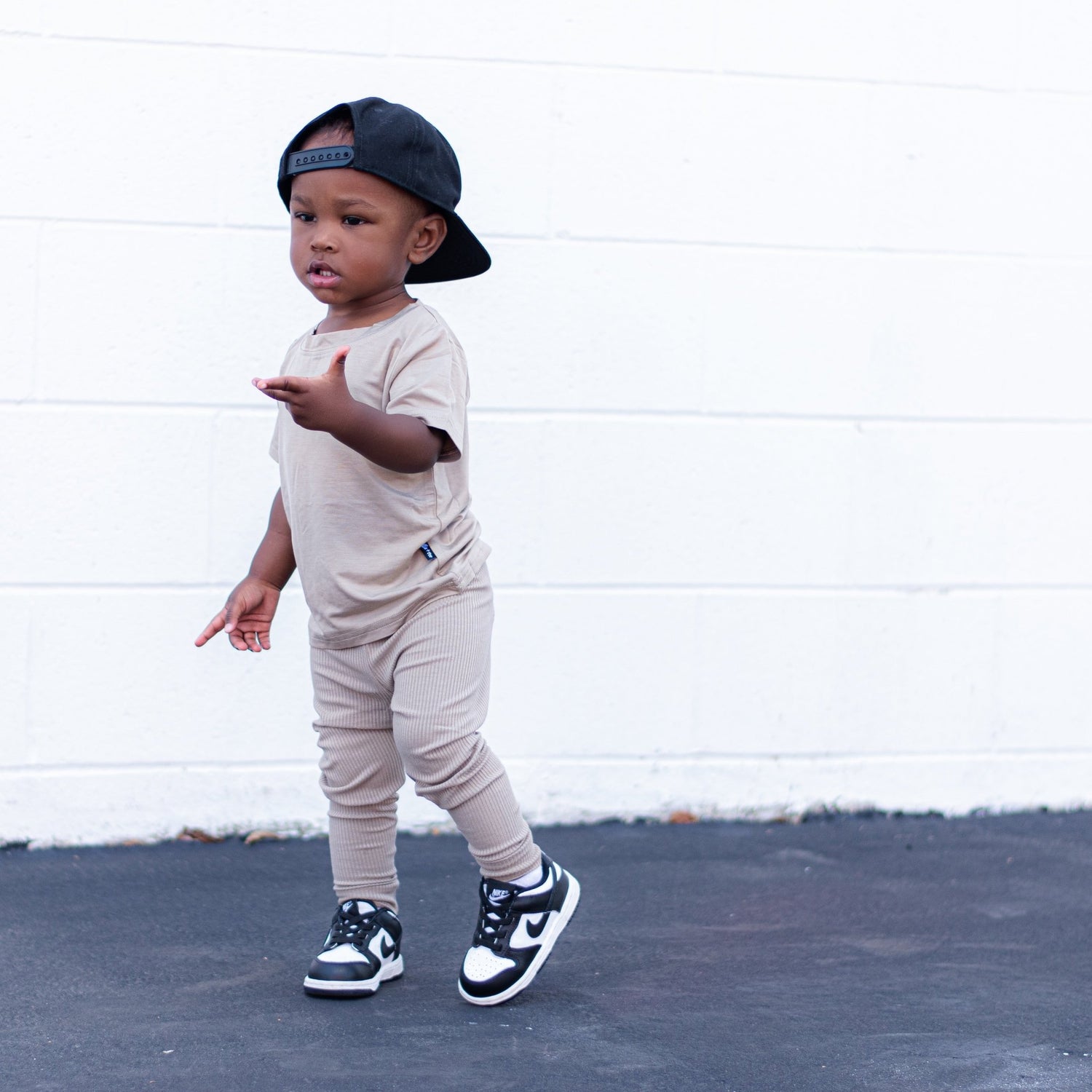 BAMBOO BASIC TEE - Mushroom - Tenth &amp; Pine - basic tee - 0/6m