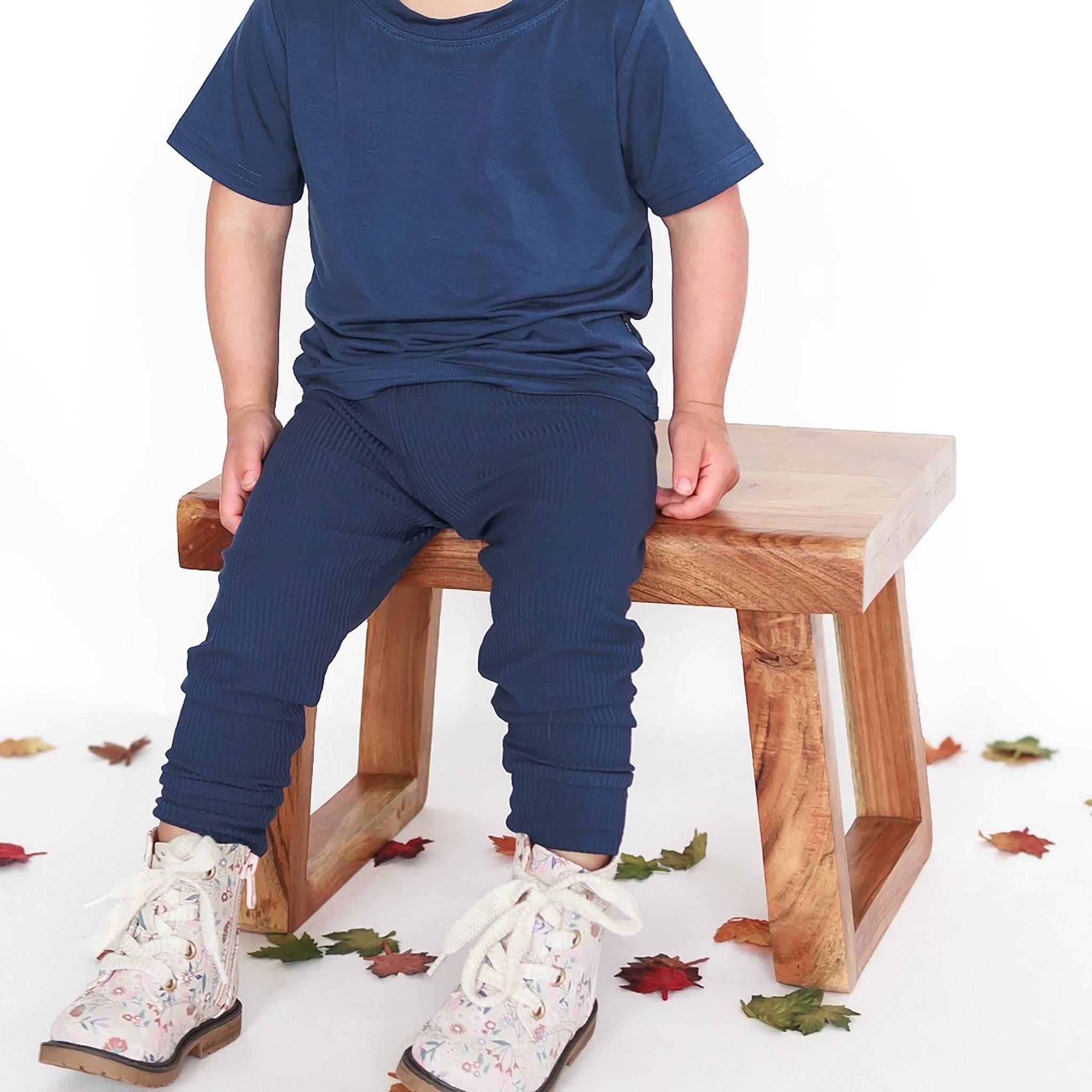 BAMBOO BASIC TEE - Navy - Tenth &amp; Pine - basic tee - 0/6m