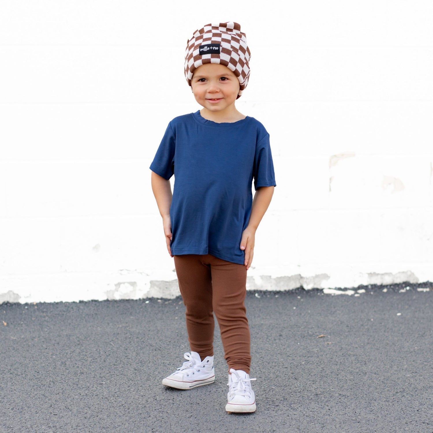 BAMBOO BASIC TEE - Navy - Tenth &amp; Pine - basic tee - 0/6m