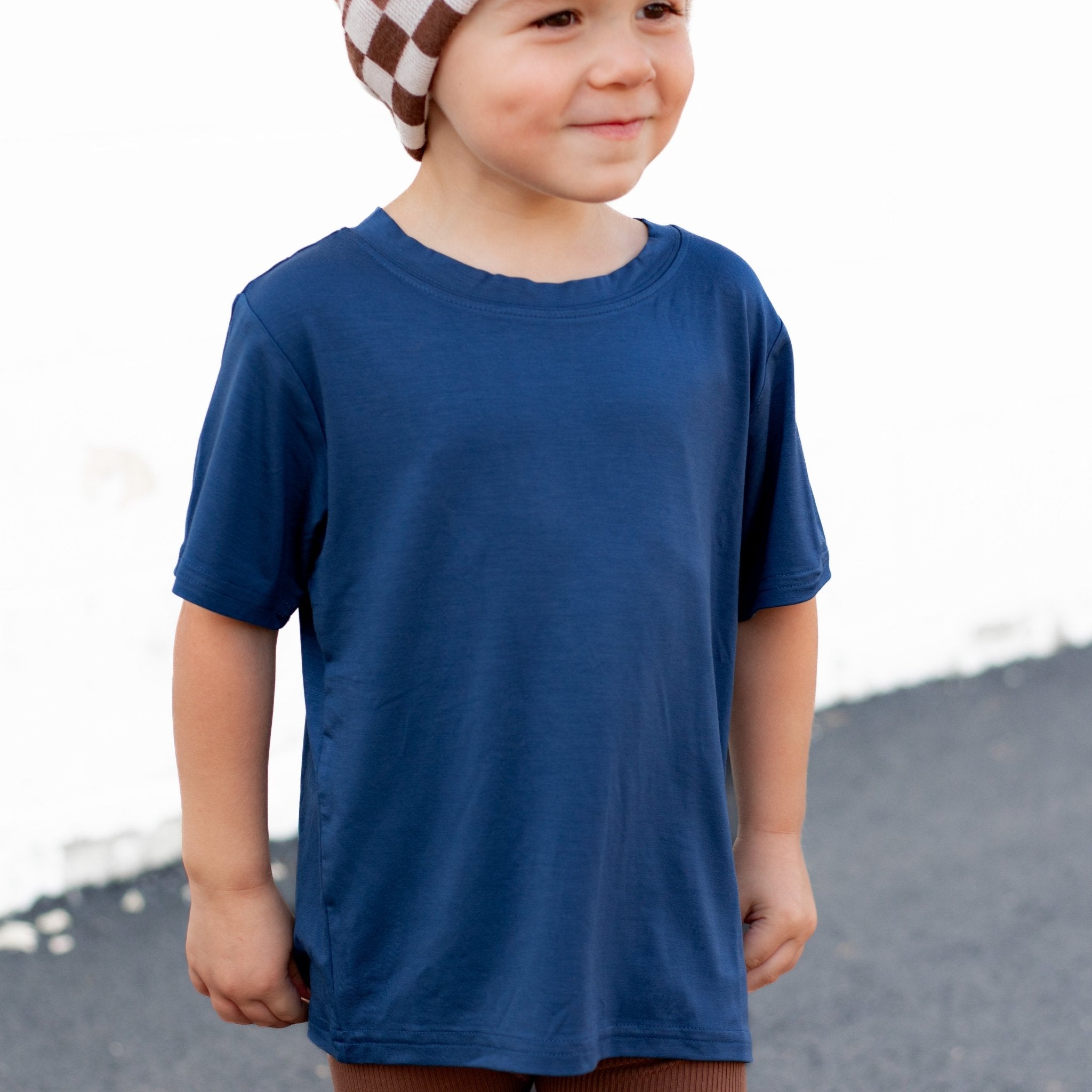 BAMBOO BASIC TEE - Navy - Tenth &amp; Pine - basic tee - 0/6m