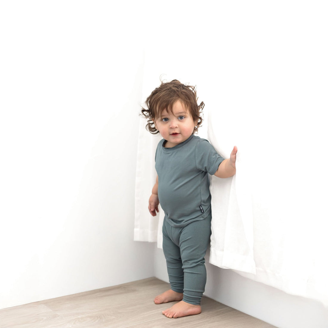 BAMBOO BASIC TEE - Slate - Tenth & Pine - basic tee - 0/6m