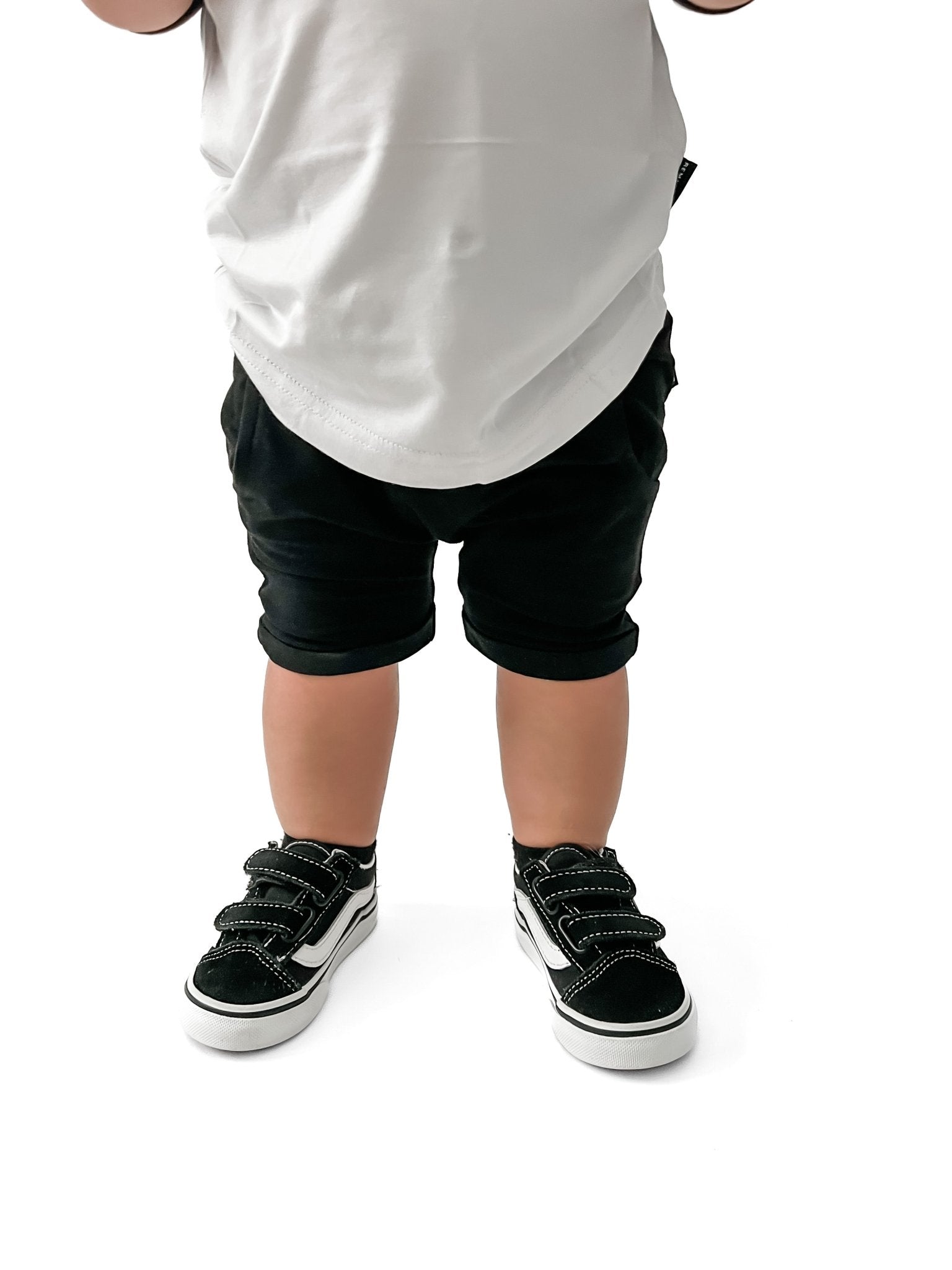 BAMBOO HAREM SHORTS - BLACK - Tenth &amp; Pine - 3 - 6M