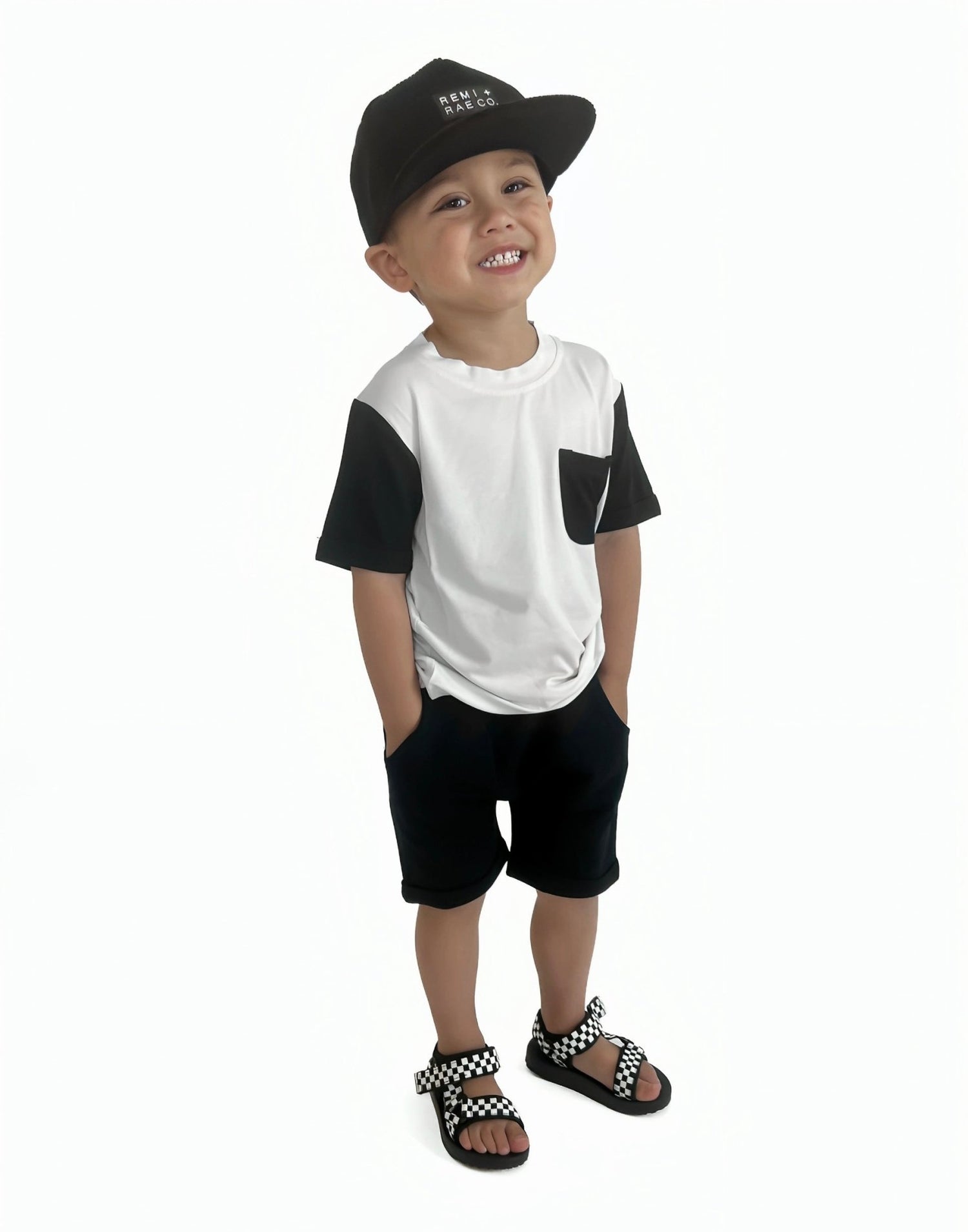 BAMBOO HAREM SHORTS - BLACK - Tenth &amp; Pine - 3 - 6M