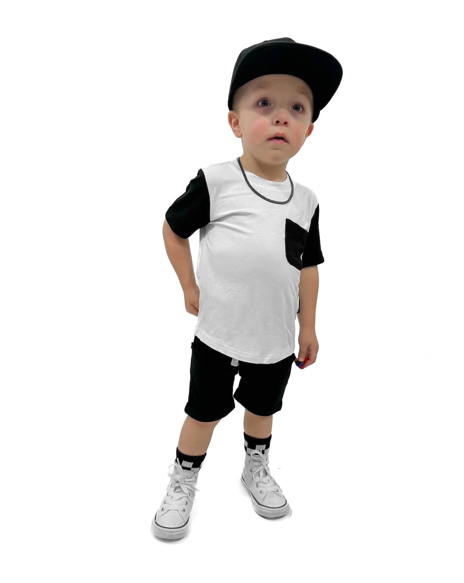 BAMBOO HAREM SHORTS - BLACK - Tenth &amp; Pine - 3 - 6M