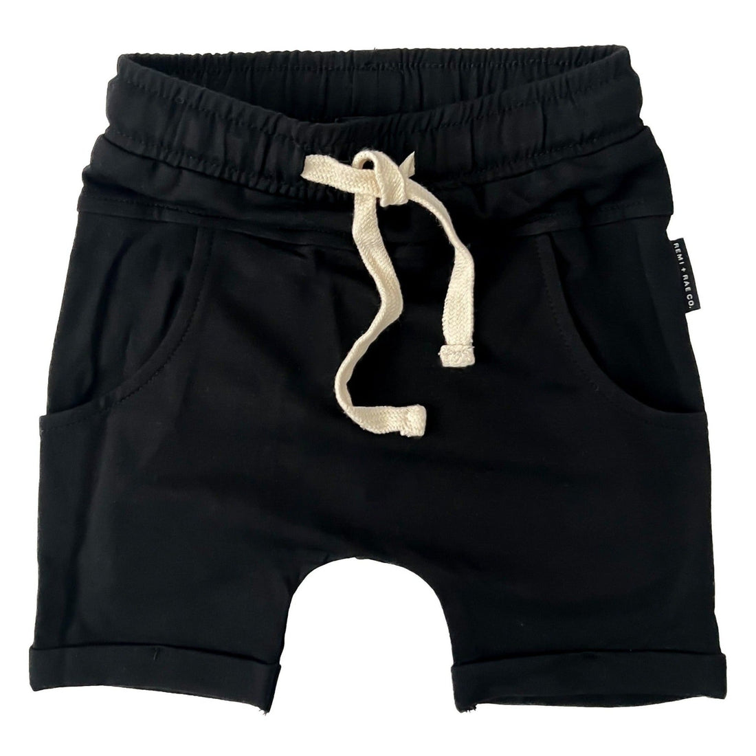 BAMBOO HAREM SHORTS - BLACK - Tenth & Pine - 3 - 6M