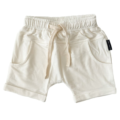 BAMBOO HAREM SHORTS - COCONUT - Tenth & Pine - 3 - 6M