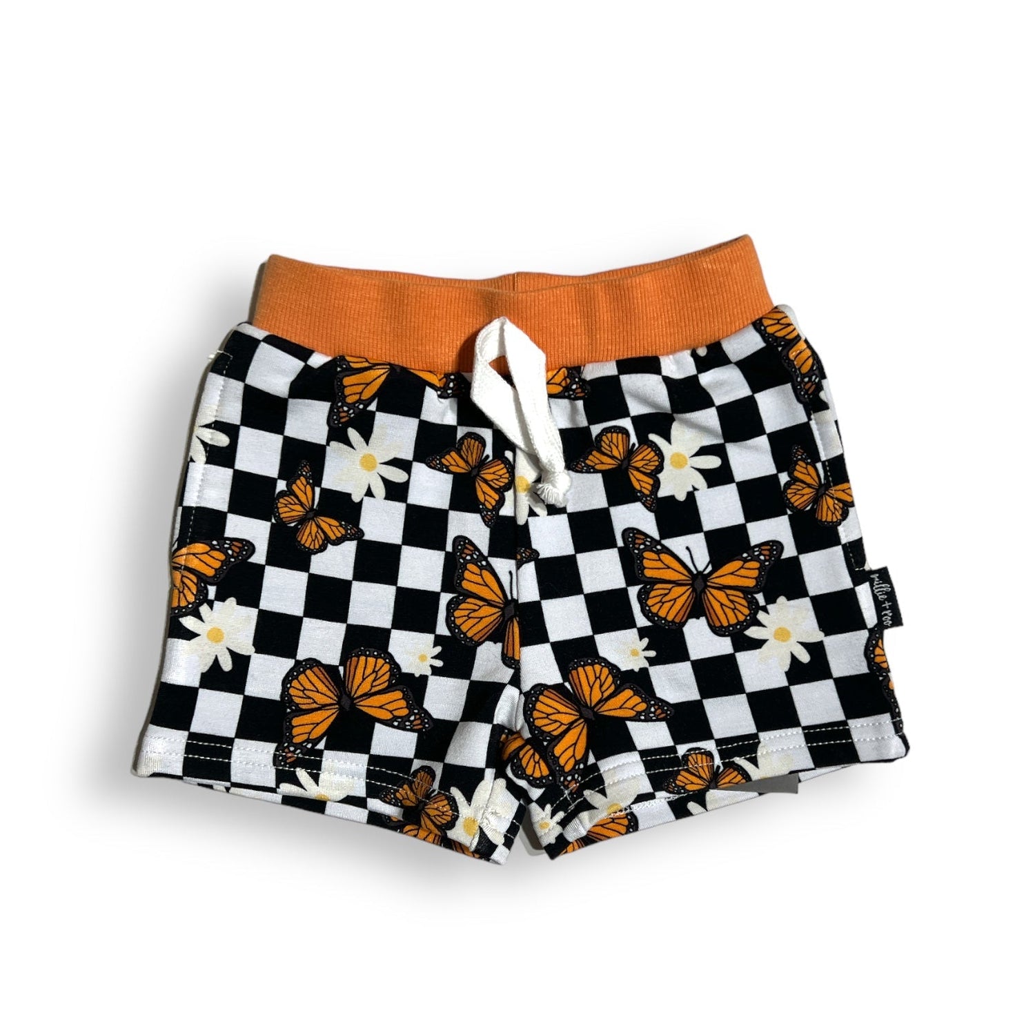 BAMBOO JOGGER SHORTS - Butterflies - Tenth &amp; Pine - jogger shorts - 0/6M