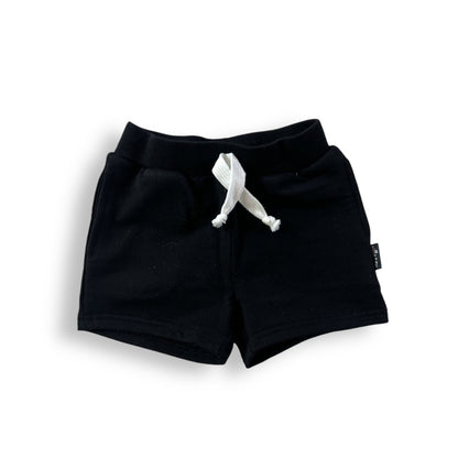 BAMBOO JOGGER SHORTS - Midnight Black - Tenth &amp; Pine - jogger shorts - 0/6M