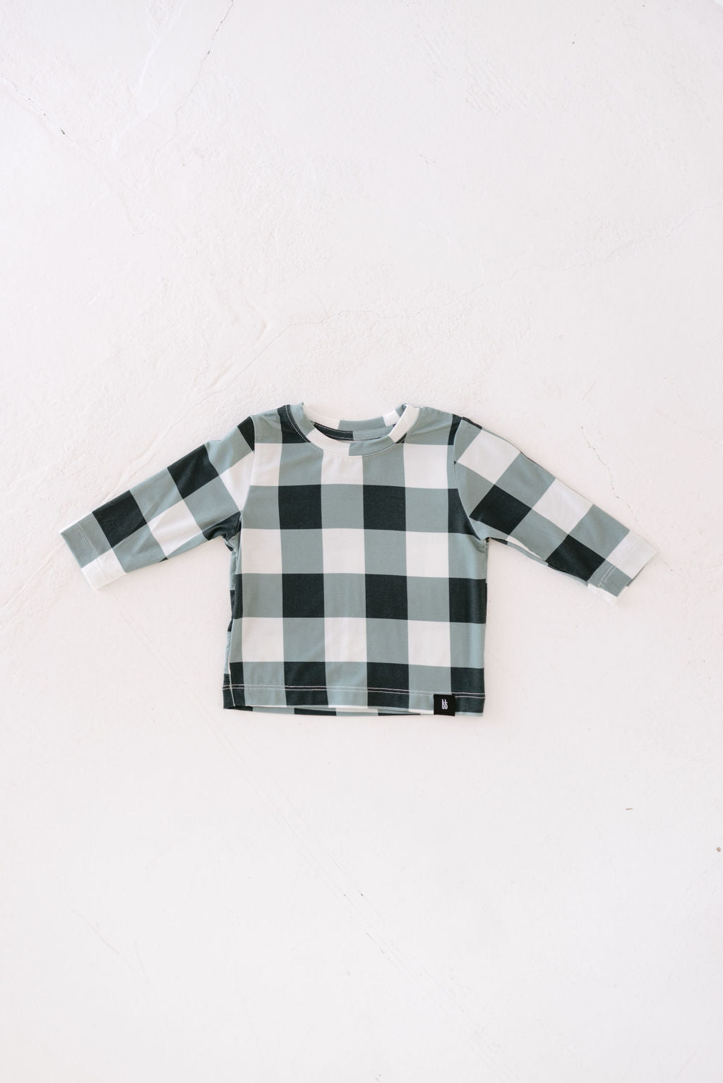 Bamboo Long Sleeve T-Shirt | Evergreen Gingham - Tenth &amp; Pine - T-Shirt - 0 - 3 Months