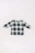 Bamboo Long Sleeve T-Shirt | Evergreen Gingham - Tenth & Pine - T-Shirt - 0 - 3 Months