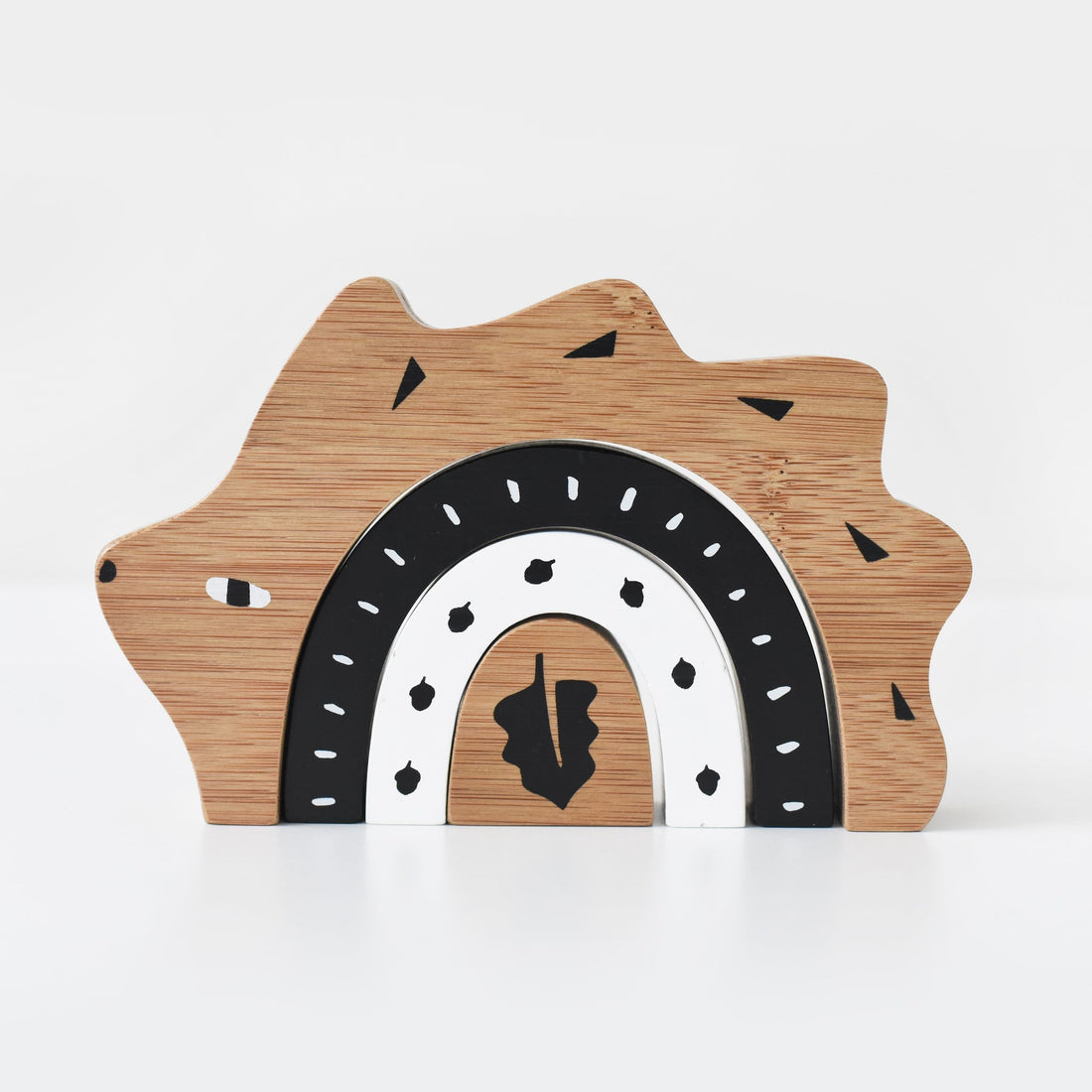 Bamboo Nesting Hedgehog Wooden Toy - Tenth & Pine - Wooden Toys -