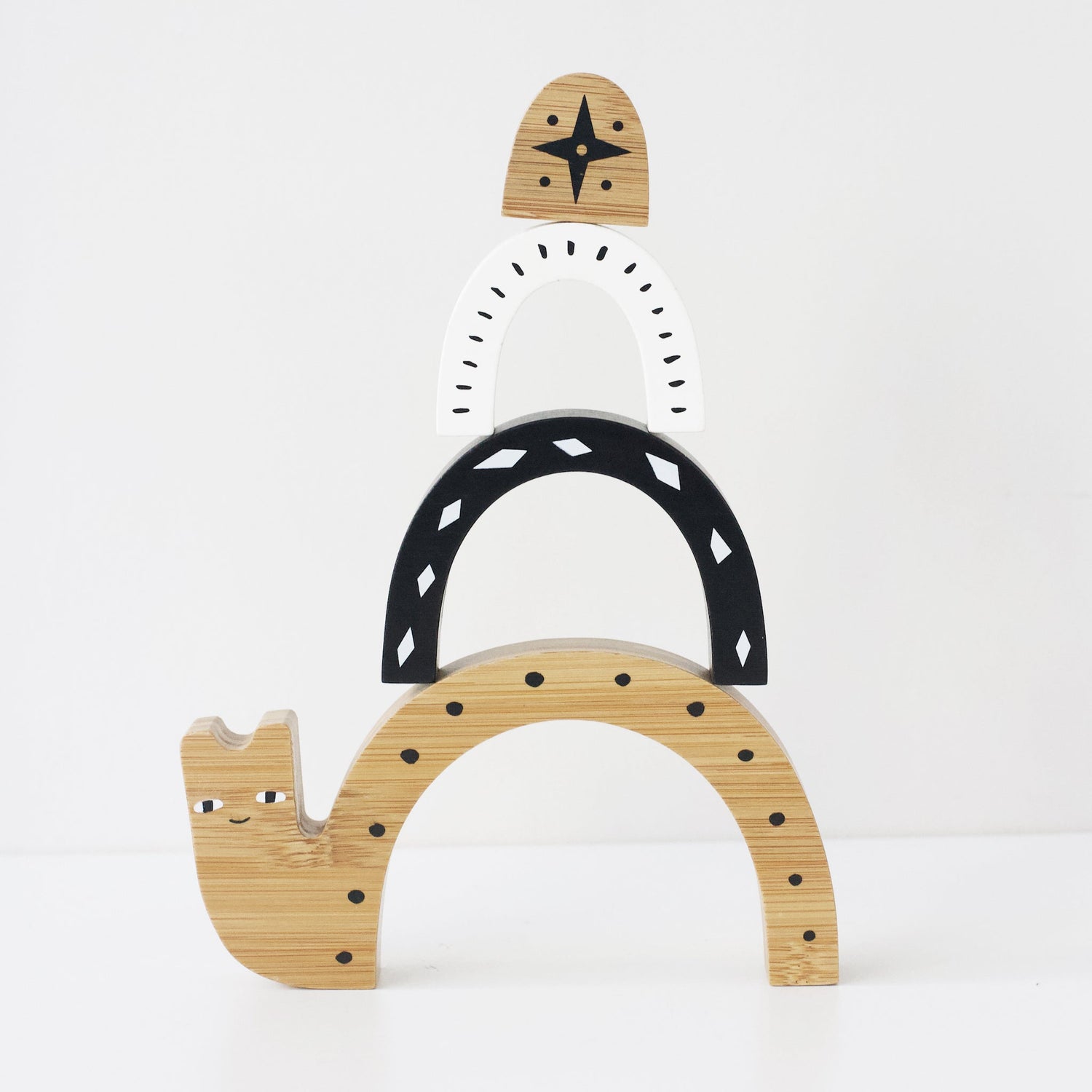 Bamboo Nesting Snail Wooden Toy - Tenth &amp; Pine - Wooden Toys - 