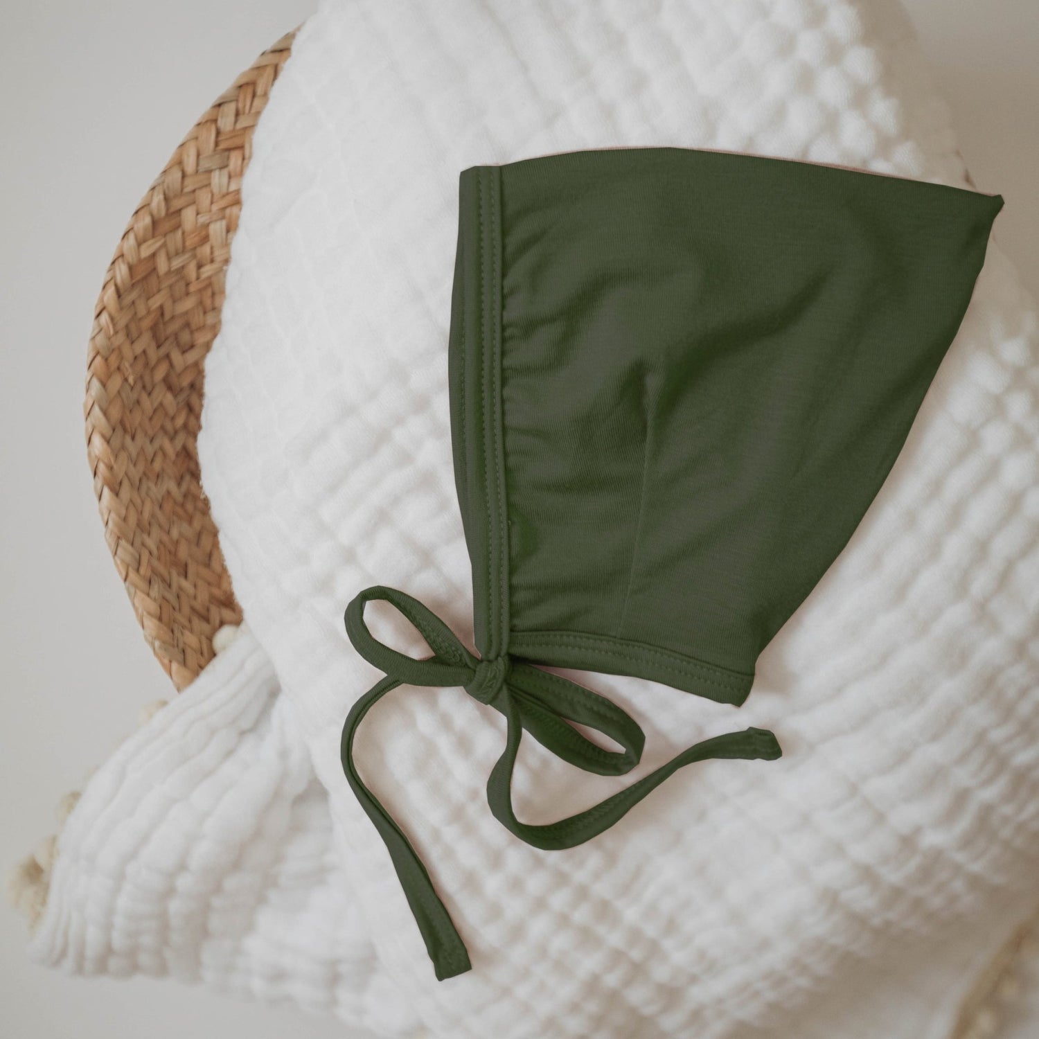 Bamboo Pixie Bonnet - Dark Olive - Tenth &amp; Pine - Pixie Bonnet