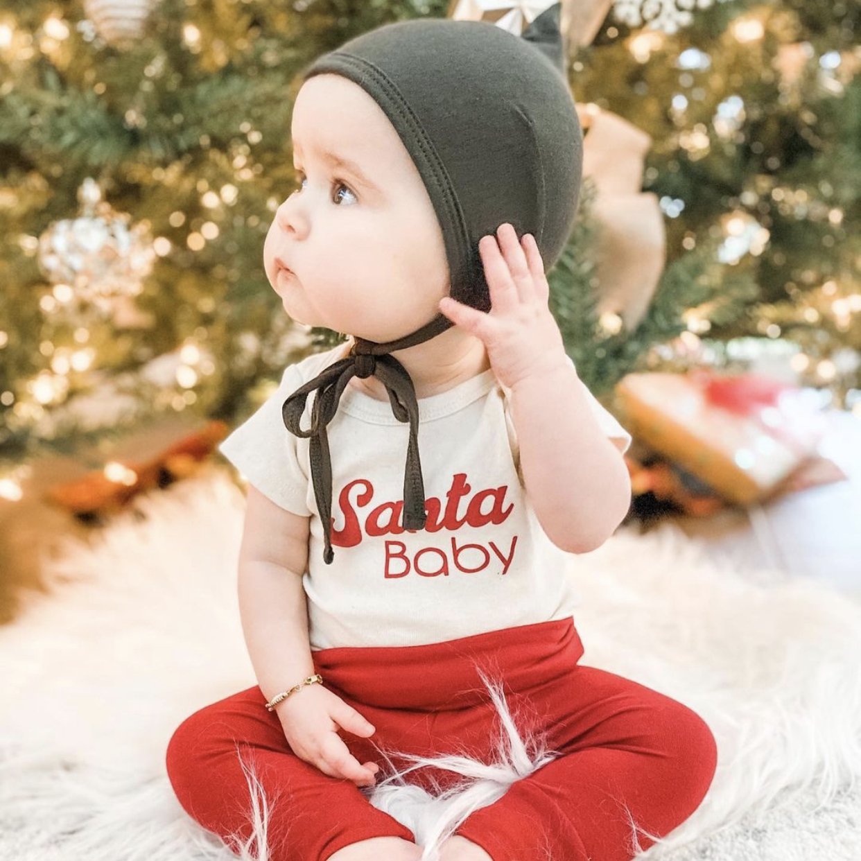 Bamboo Pixie Bonnet - Dark Olive - Tenth &amp; Pine - Pixie Bonnet