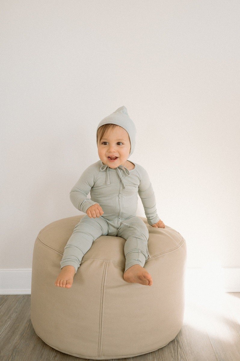 Bamboo Pixie Bonnet - Sage, Baby, Girl, Boy, Infant, Unisex, Gender Neutral, hat - Tenth & Pine - 0 - 6 months