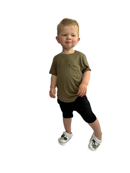 BAMBOO POCKET TEE - PINE - Tenth &amp; Pine - 3 - 6M