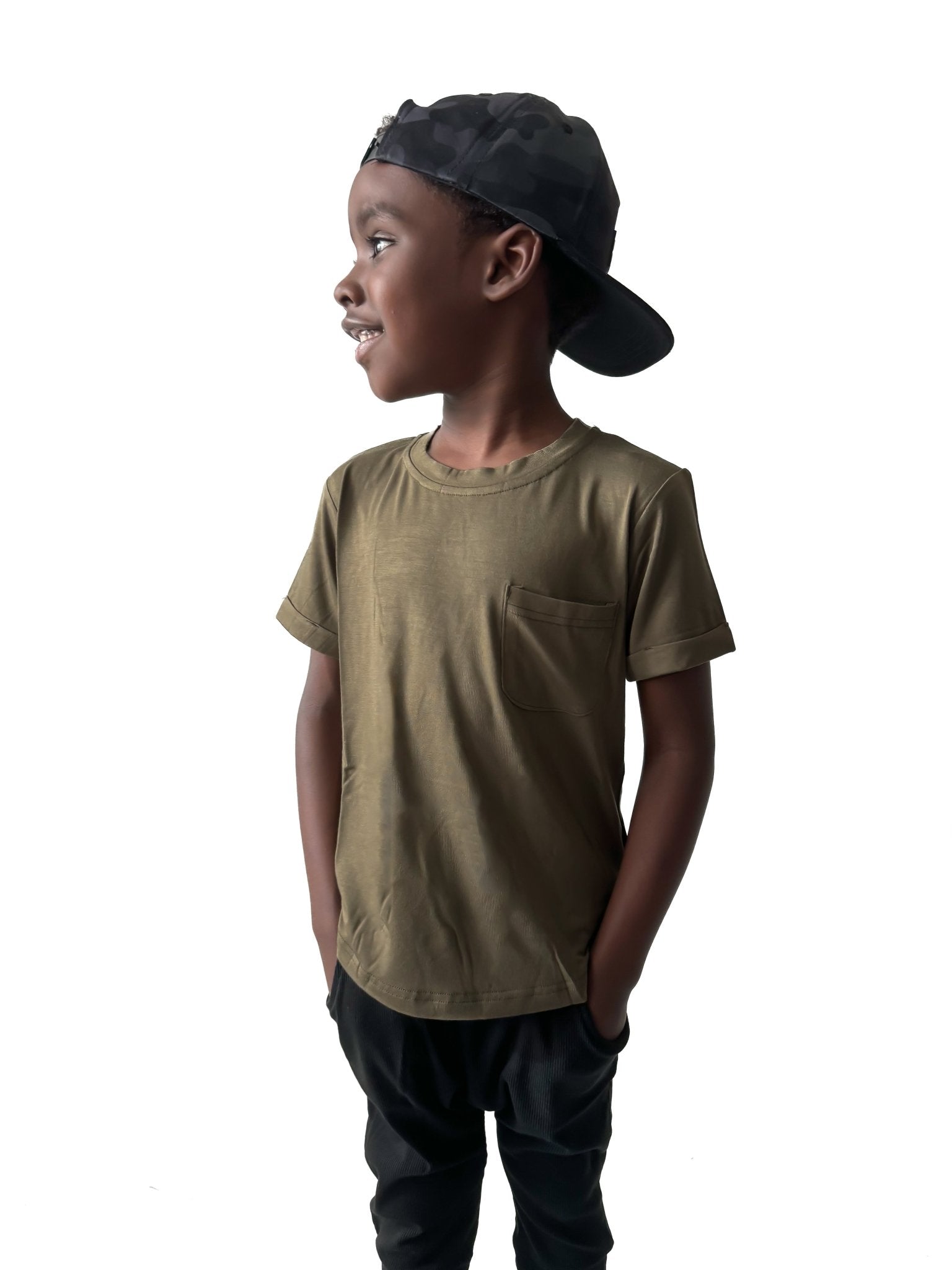 BAMBOO POCKET TEE - PINE - Tenth &amp; Pine - 3 - 6M