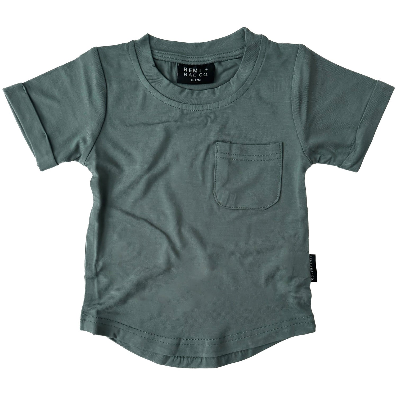 BAMBOO POCKET TEE - SPRUCE - Tenth &amp; Pine - 3 - 6M