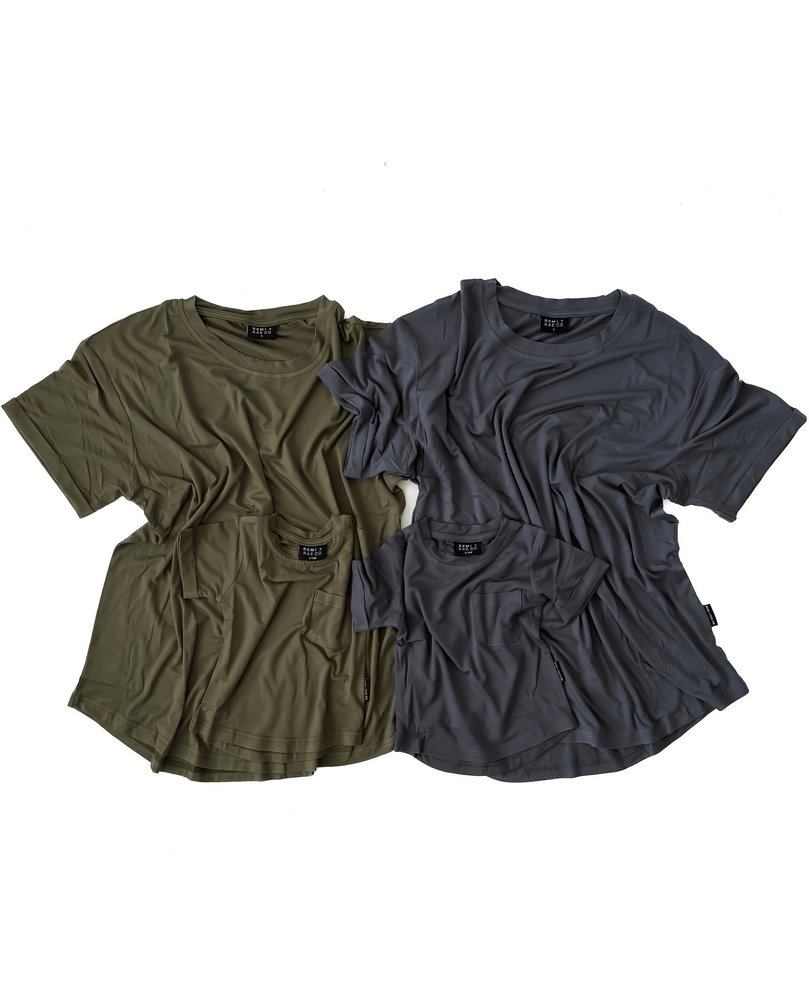 BAMBOO POCKET TEE - STORM - Tenth &amp; Pine - 3 - 6M