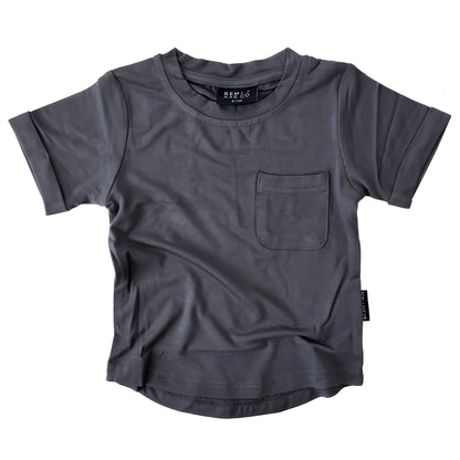 BAMBOO POCKET TEE - STORM - Tenth &amp; Pine - 3 - 6M