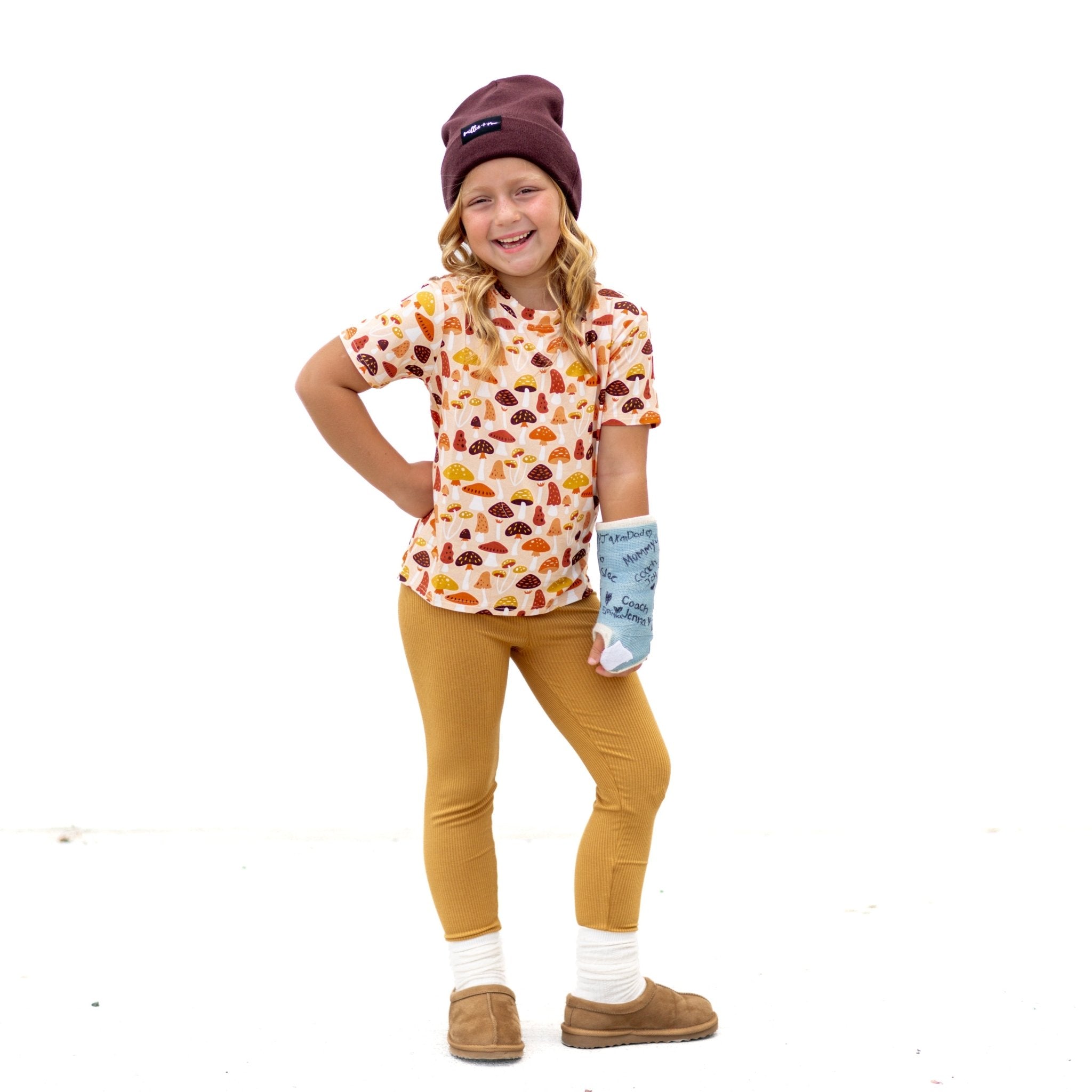 BAMBOO RIB LEGGINGS - Honey Mustard - Tenth &amp; Pine - leggings - 0/6m