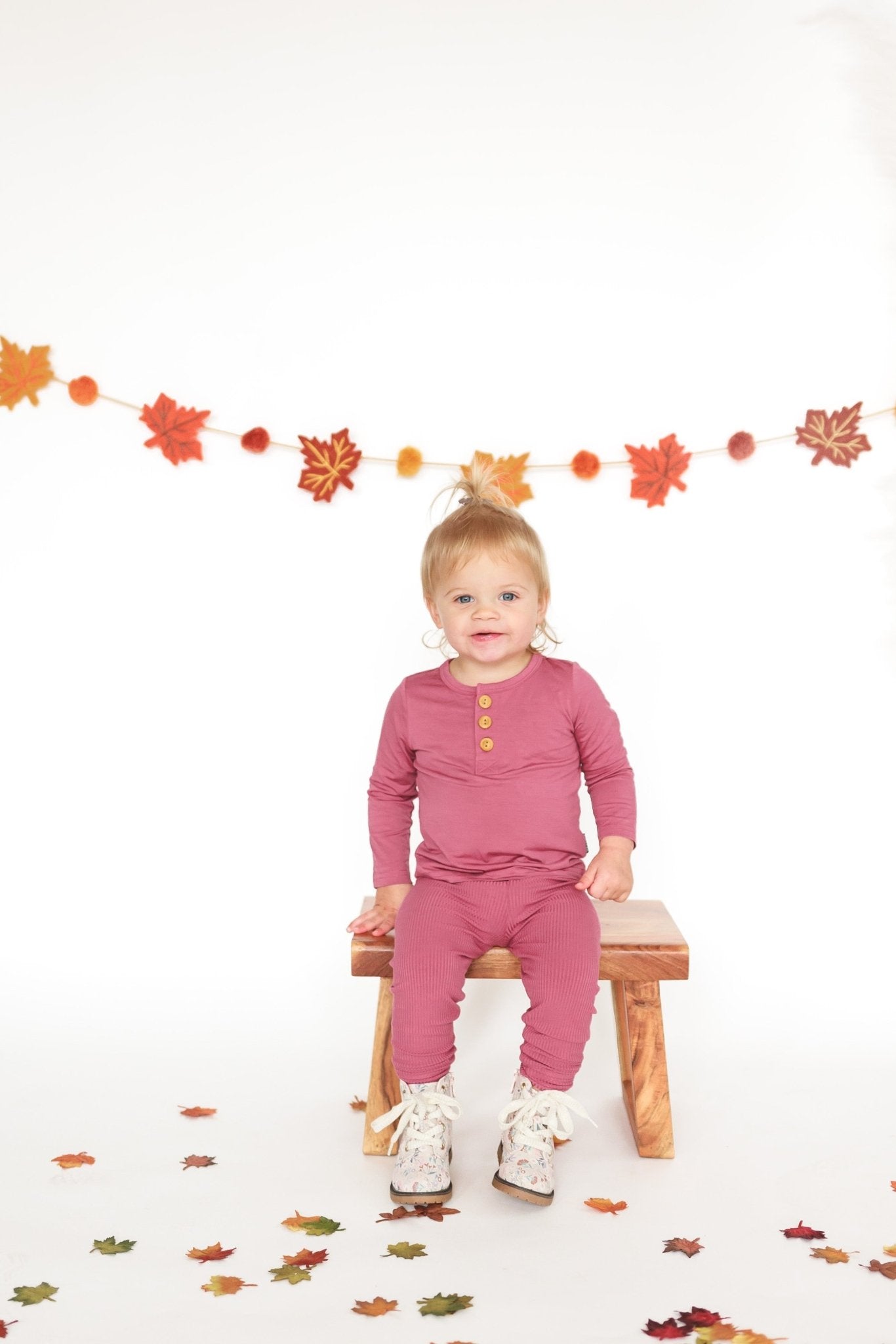 BAMBOO RIB LEGGINGS - Mauve - Tenth &amp; Pine - leggings - 0/6m