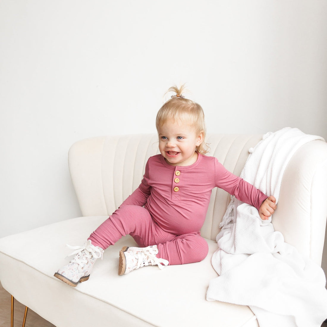 BAMBOO RIB LEGGINGS - Mauve - Tenth & Pine - leggings - 0/6m