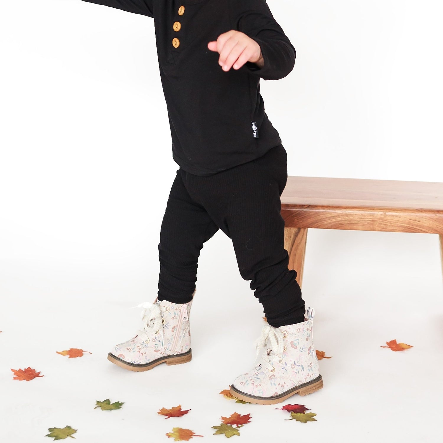 BAMBOO RIB LEGGINGS - Midnight - Tenth &amp; Pine - leggings - 0/6m