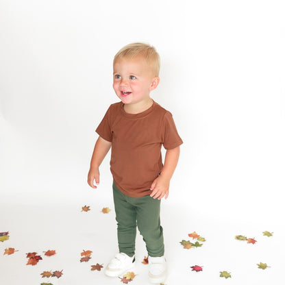 BAMBOO RIB LEGGINGS - Moss - Tenth &amp; Pine - leggings - 0/6m