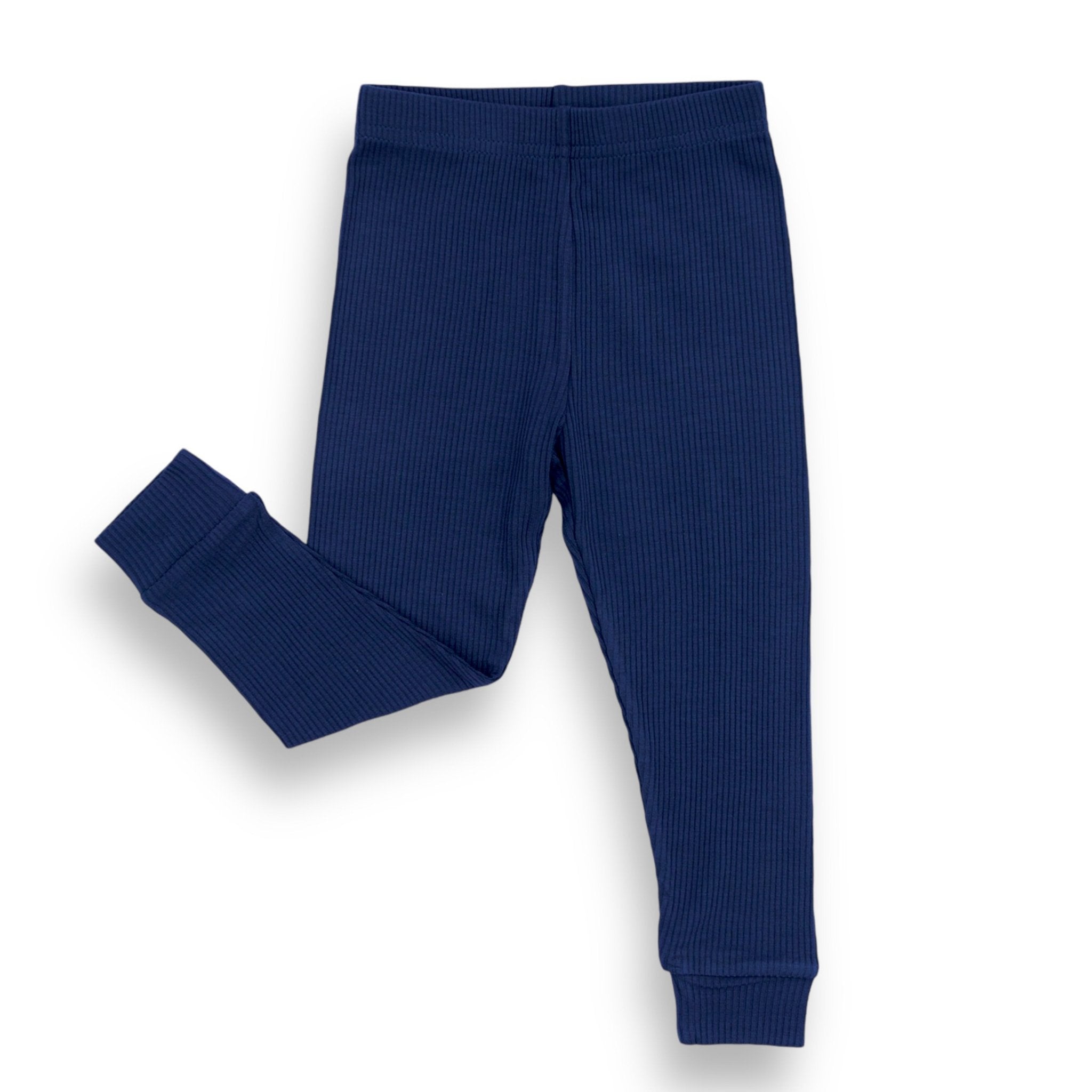 BAMBOO RIB LEGGINGS - Navy - Tenth &amp; Pine - leggings - 0/6m