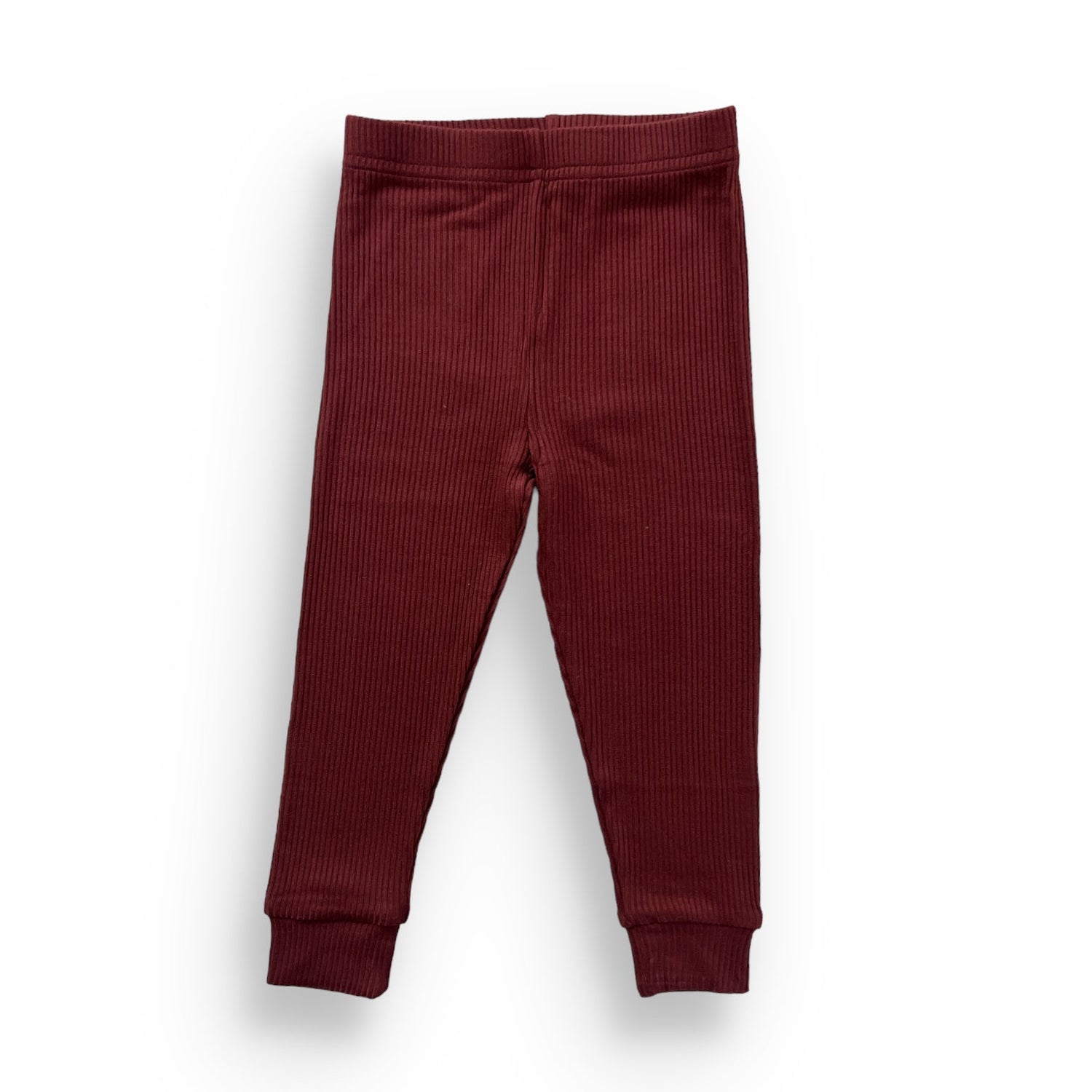 BAMBOO RIB LEGGINGS - Oxblood - Tenth &amp; Pine - leggings - 0/6m