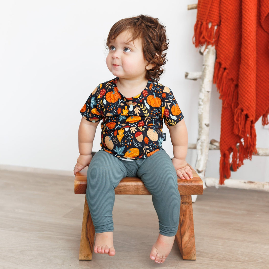 BAMBOO RIB LEGGINGS - Slate - Tenth & Pine - leggings - 0/6m