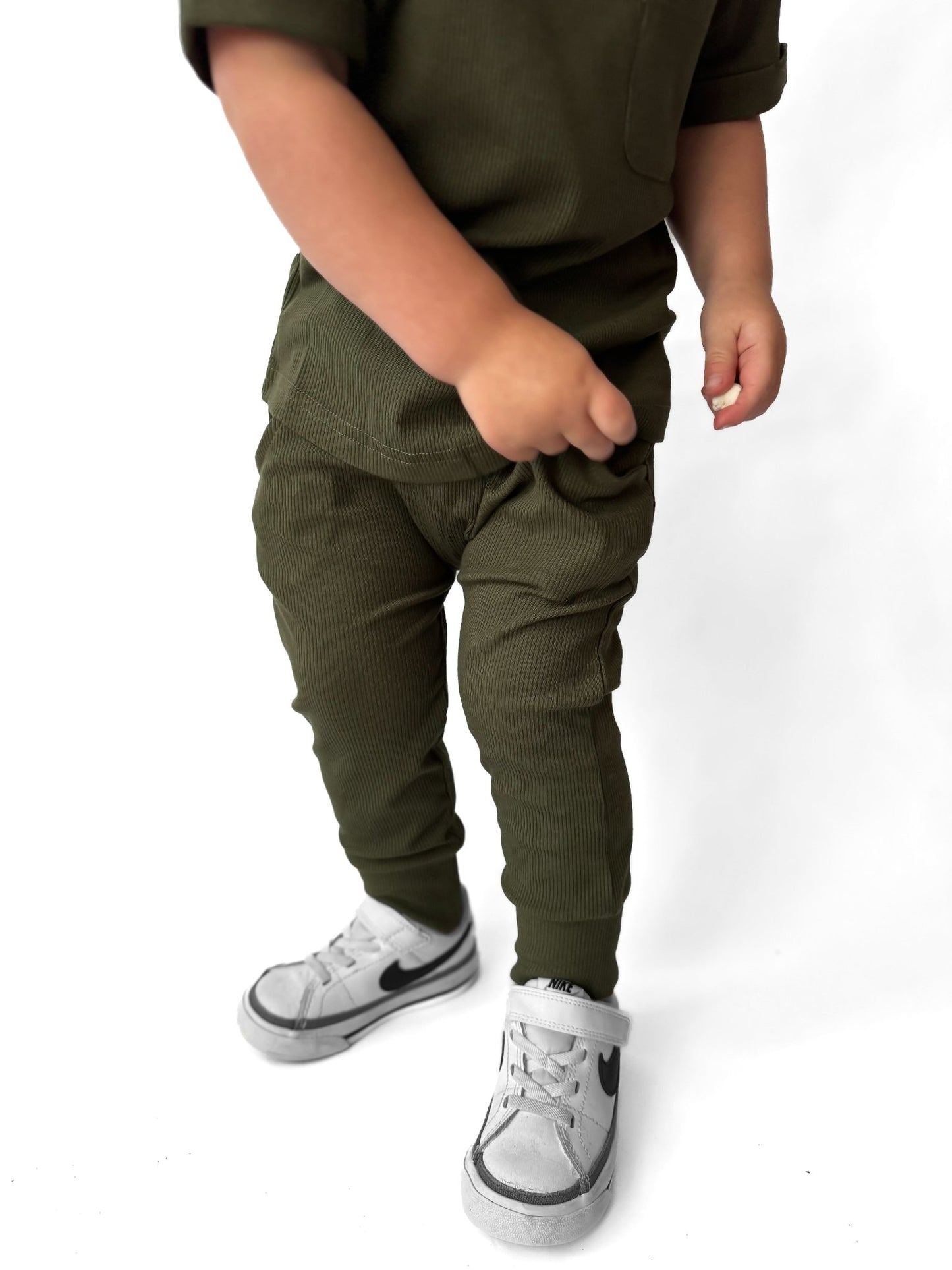 BAMBOO RIBBED JOGGERS - HUNTER - Tenth & Pine - 3 - 6M