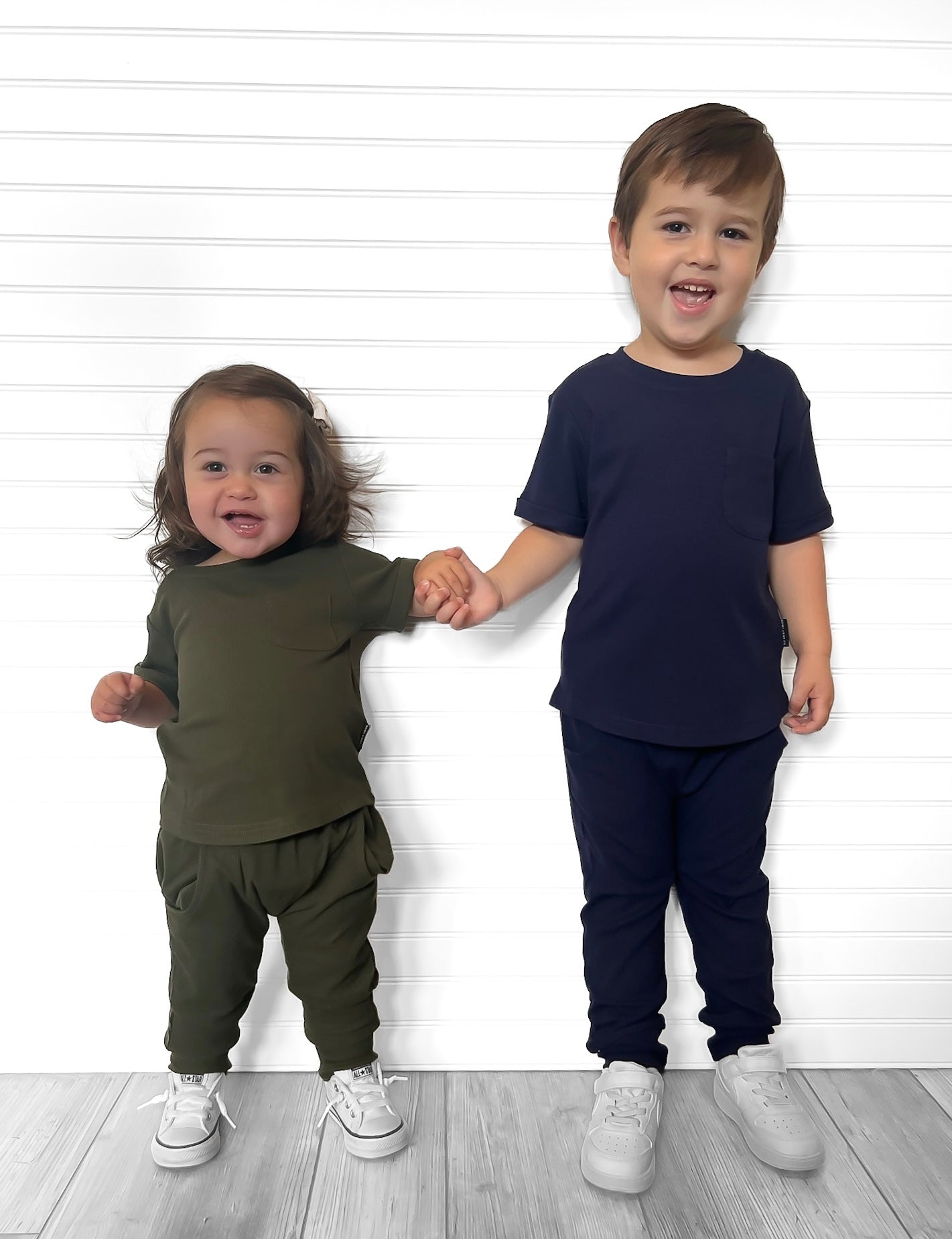 BAMBOO RIBBED JOGGERS - NAVY - Tenth &amp; Pine - 3 - 6M