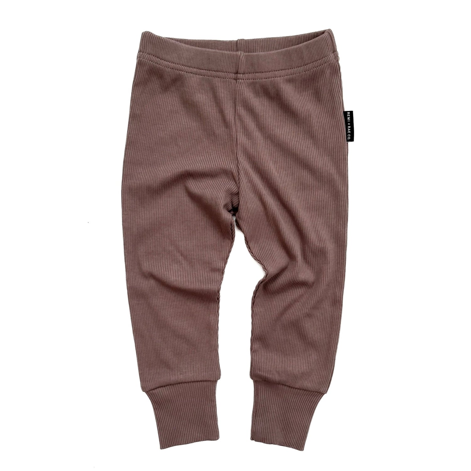 BAMBOO RIBBED LEGGINGS - MOCHA - Tenth &amp; Pine - PANTS - 3 - 6M
