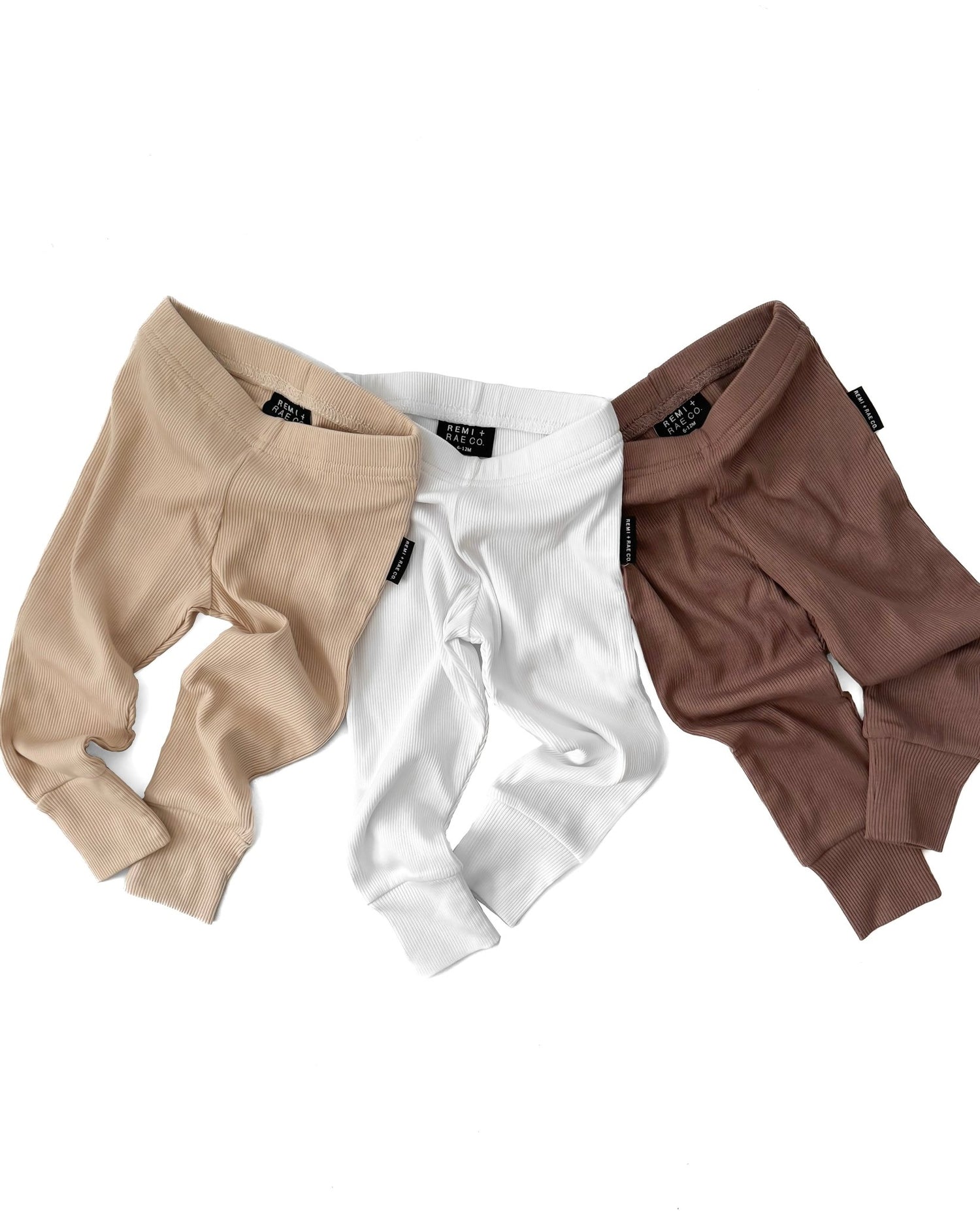 BAMBOO RIBBED LEGGINGS - WHITE - Tenth &amp; Pine - 3 - 6M