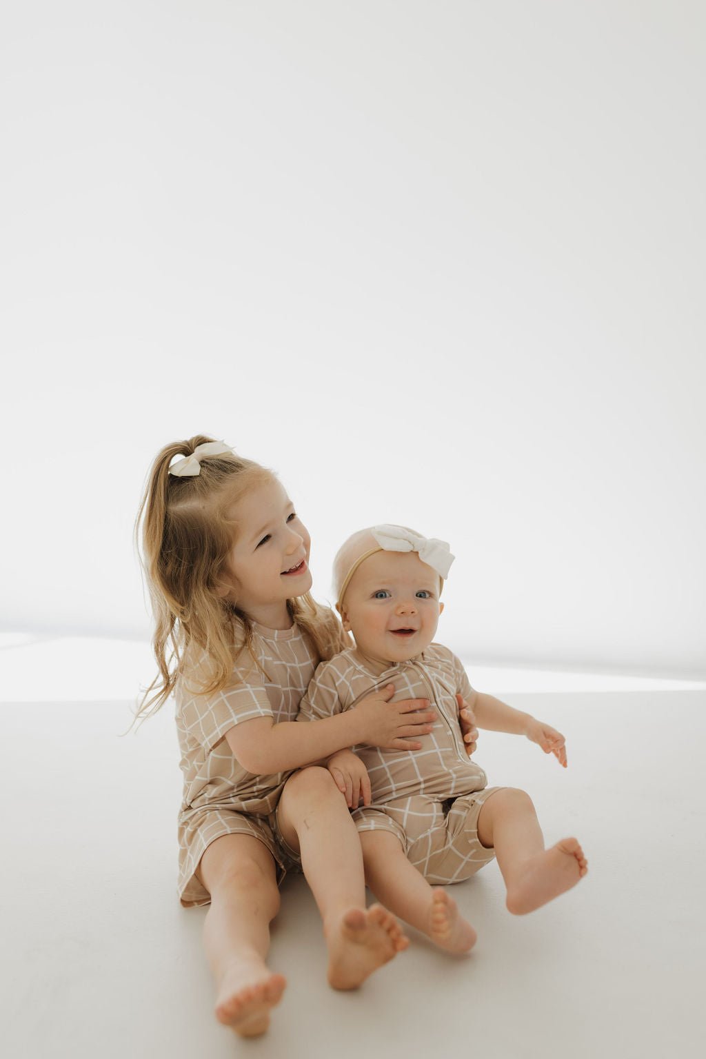 Bamboo Short Set | Grid - Tenth & Pine - Short Set - 2/3 Years - forever french baby