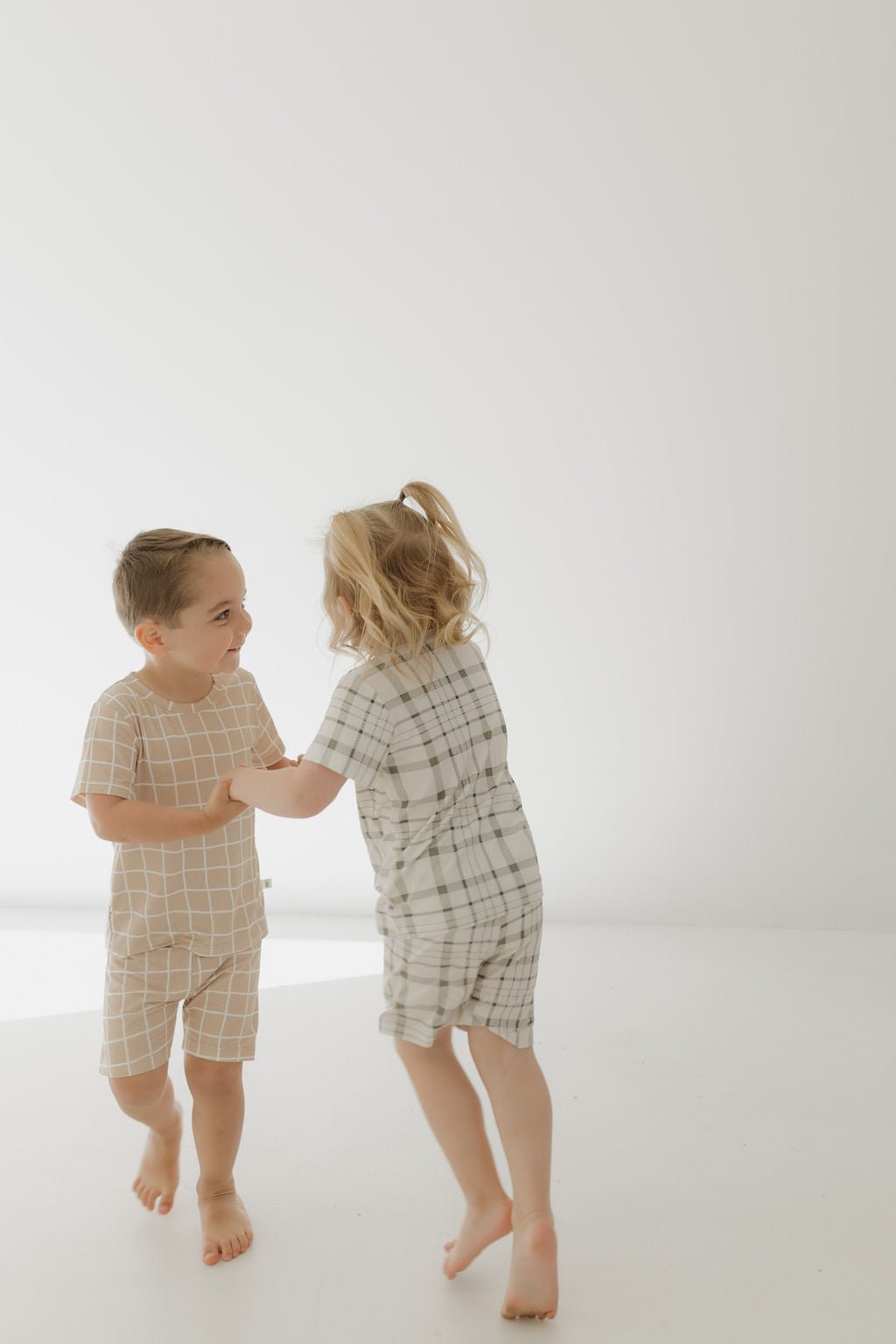 Bamboo Short Set | Grid - Tenth & Pine - Short Set - 2/3 Years - forever french baby