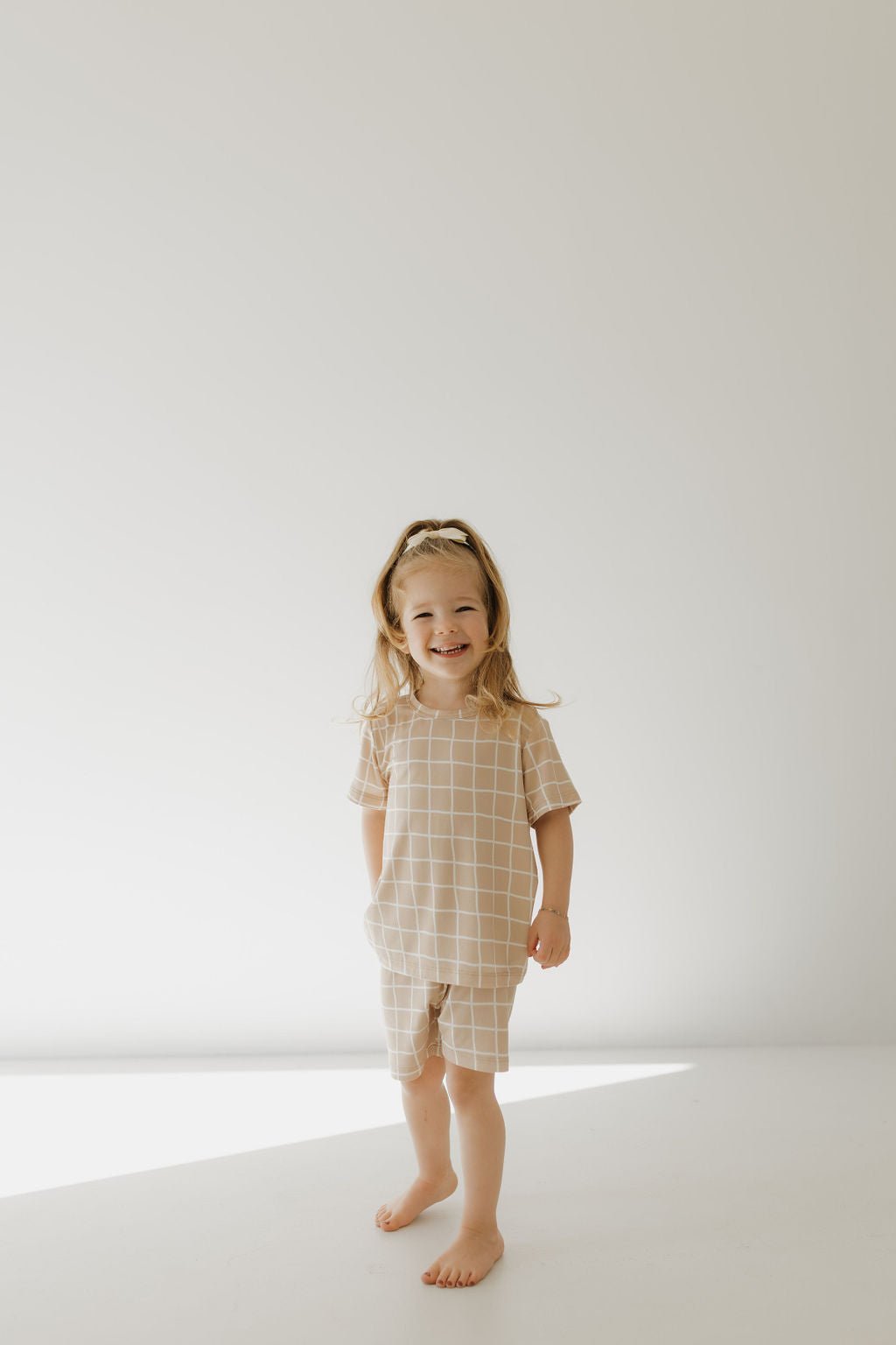 Bamboo Short Set | Grid - Tenth & Pine - Short Set - 2/3 Years - forever french baby