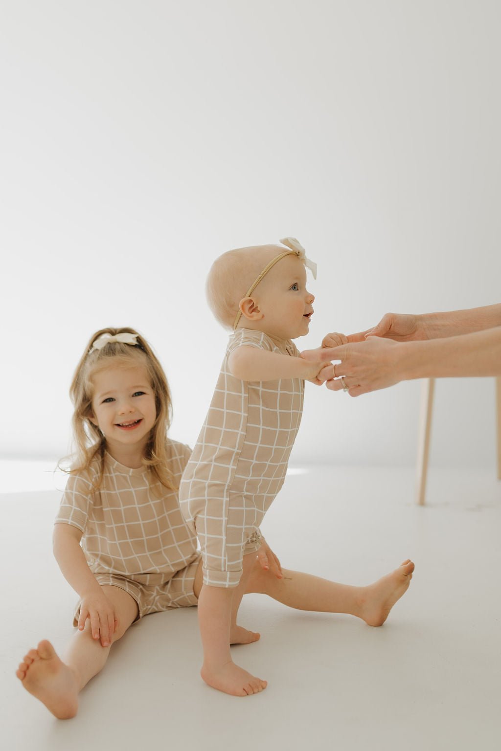 Bamboo Short Set | Grid - Tenth & Pine - Short Set - 2/3 Years - forever french baby