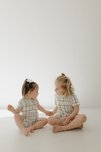 Bamboo Short Set | Picnic Plaid - Tenth & Pine - Short Set - 2/3 Years - forever french baby