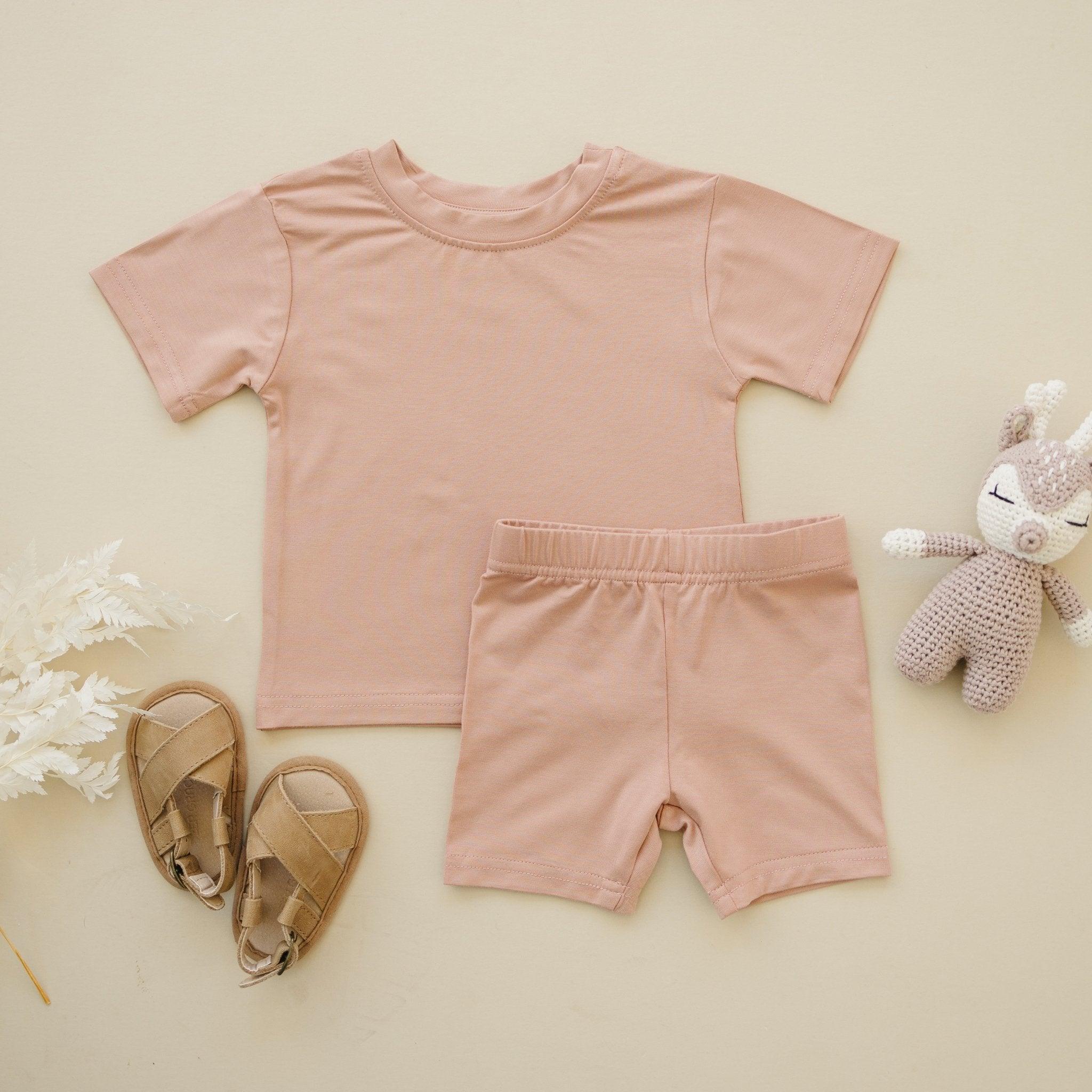 Bamboo Tee &amp; Bike Shorts - sold as separates